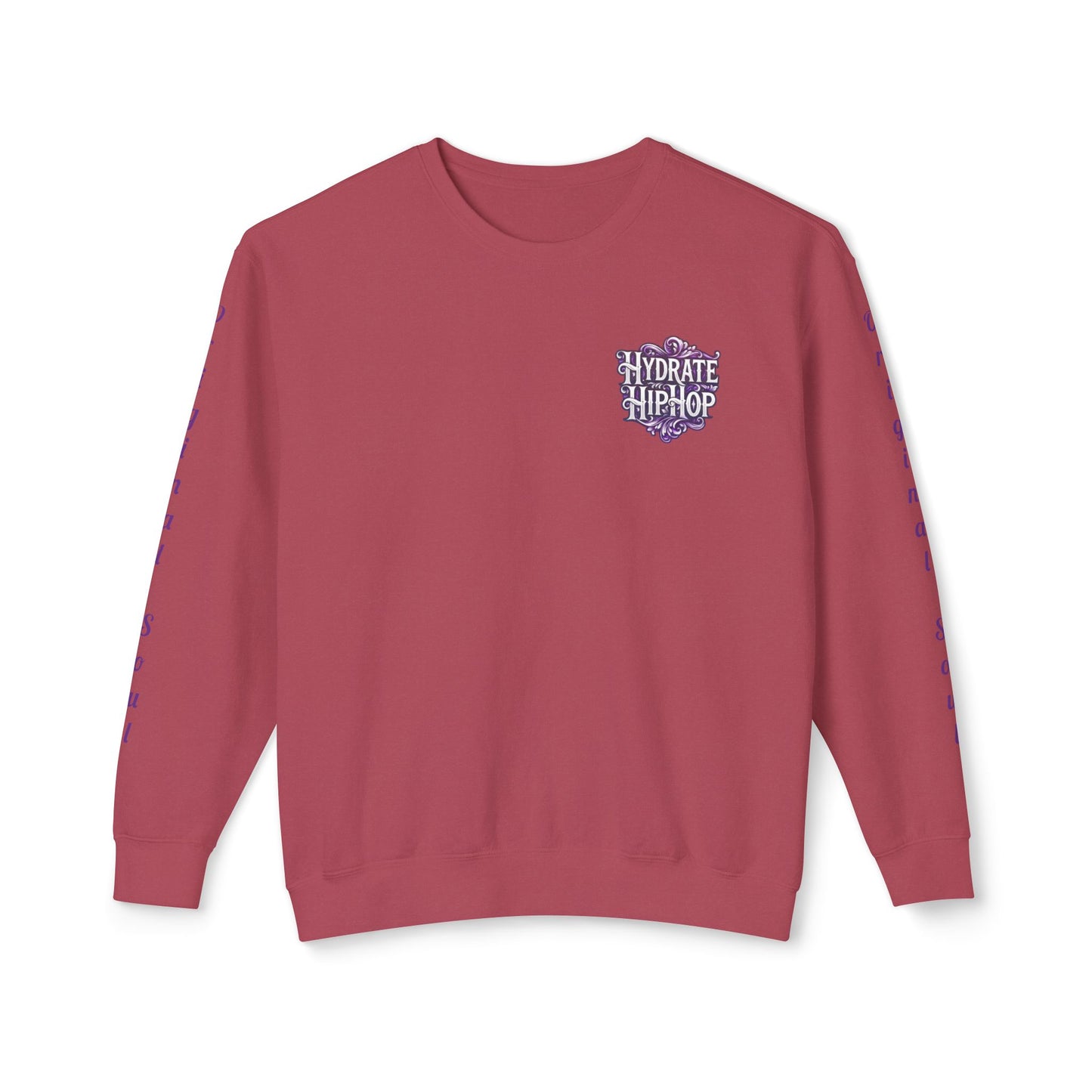 Hydrate Hip Hop Crewneck Sweatshirt — Retro Script Logo Pullover
