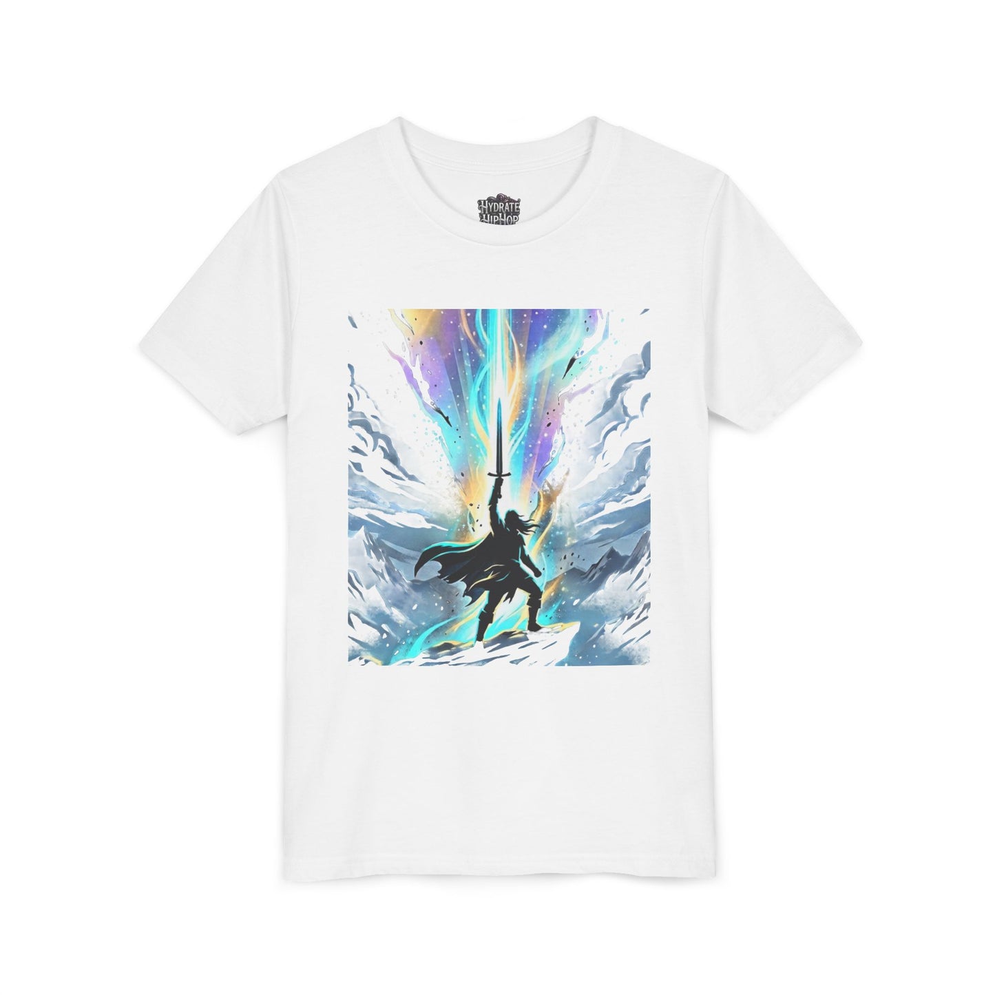 Youth Tee — Guardian of Light Fantasy Sword Graphic
