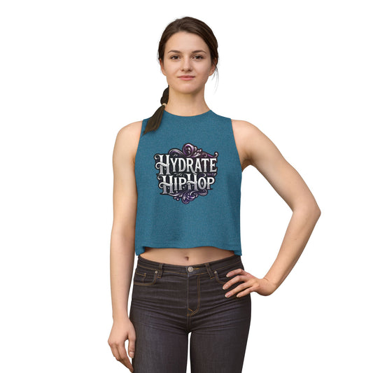 Hydrate Hip Hop Women's Crop Top – Retro Typography Fitness Tank