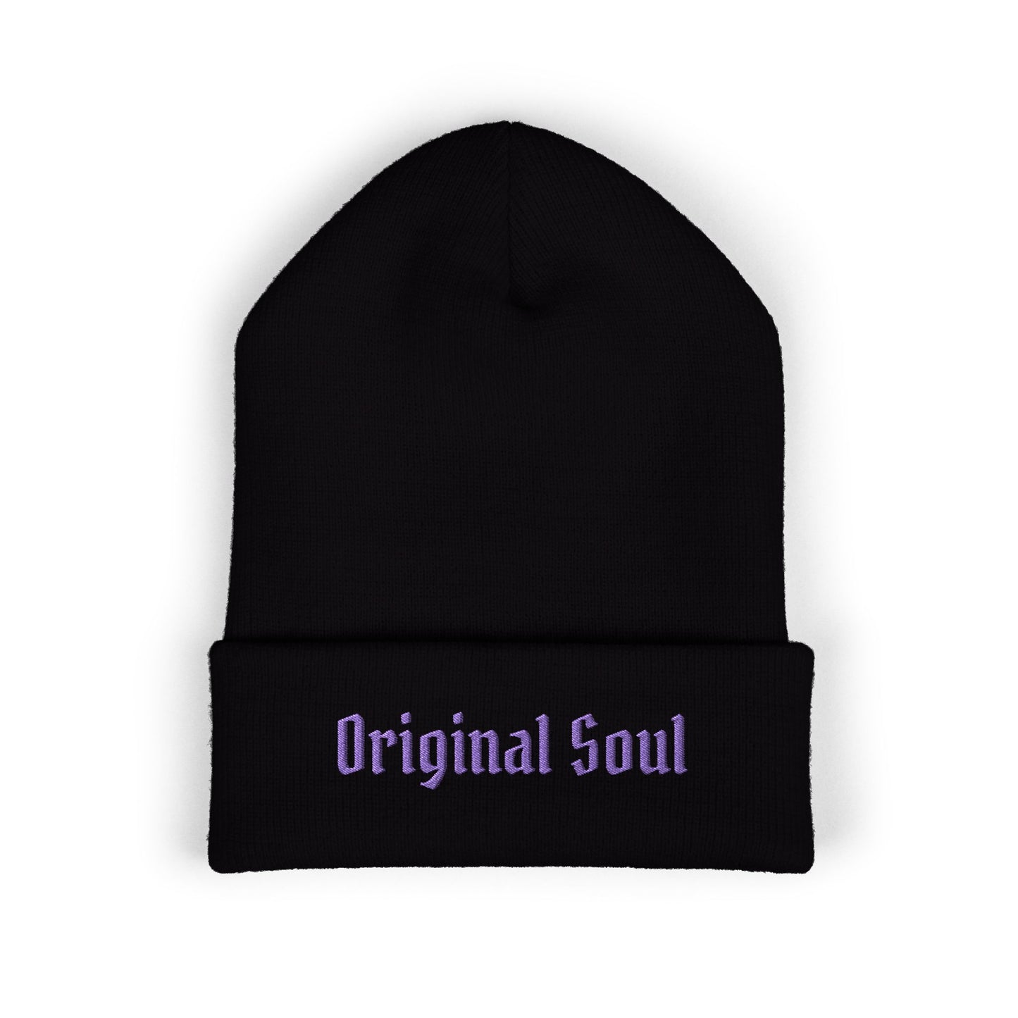 Original Soul Embroidered Beanie — Classic Cuffed Knit Hat
