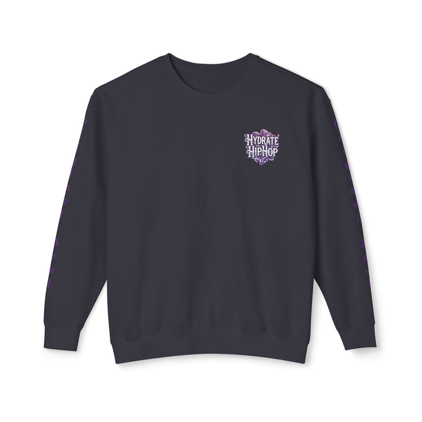 Hydrate Hip Hop Crewneck Sweatshirt — Retro Script Logo Pullover