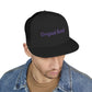 Original Soul Trucker Cap — Embroidered Purple Script Mesh Snapback