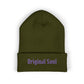 Original Soul Embroidered Beanie — Classic Cuffed Knit Hat