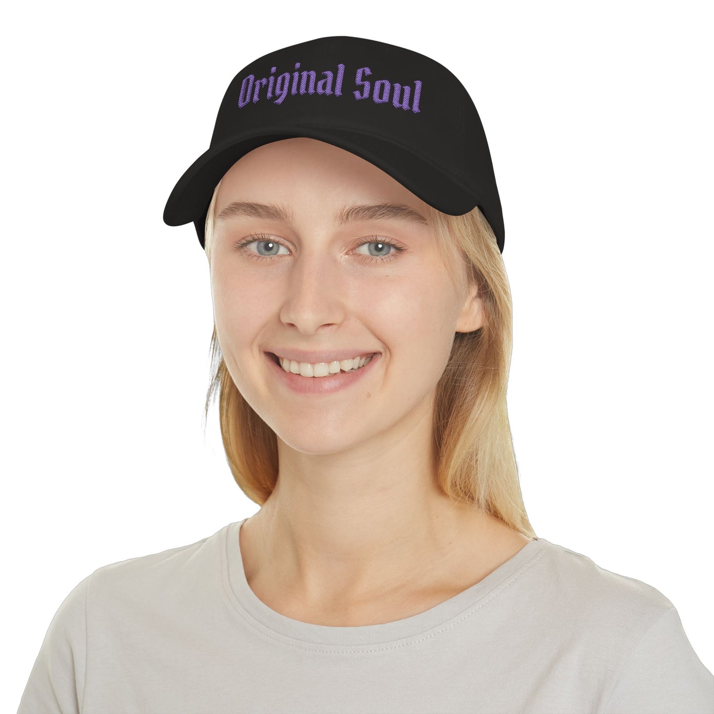 Original Soul Low Profile Baseball Cap — Retro Script Embroidered Hat