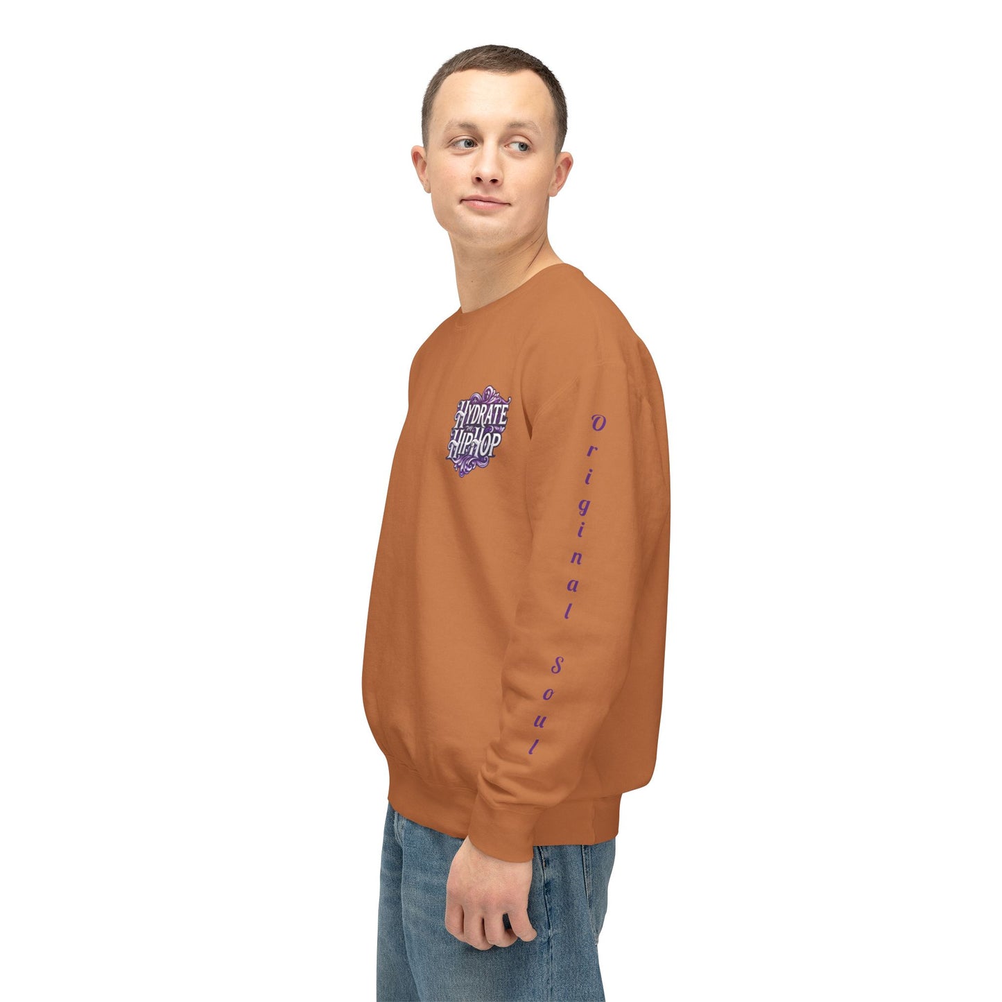 Hydrate Hip Hop Crewneck Sweatshirt — Retro Script Logo Pullover