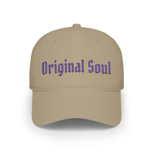 Original Soul Low Profile Baseball Cap — Retro Script Embroidered Hat