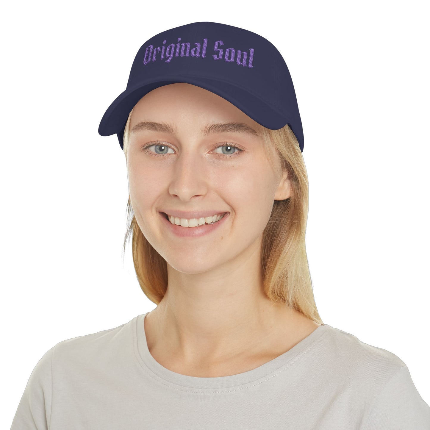Original Soul Low Profile Baseball Cap — Retro Script Embroidered Hat