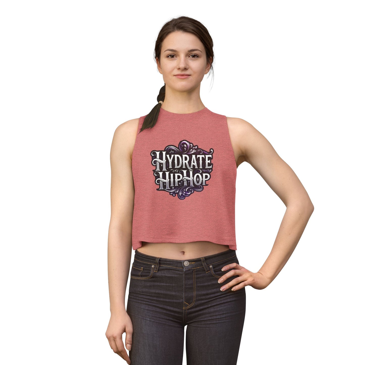 Hydrate Hip Hop Women's Crop Top – Retro Typography Fitness Tank