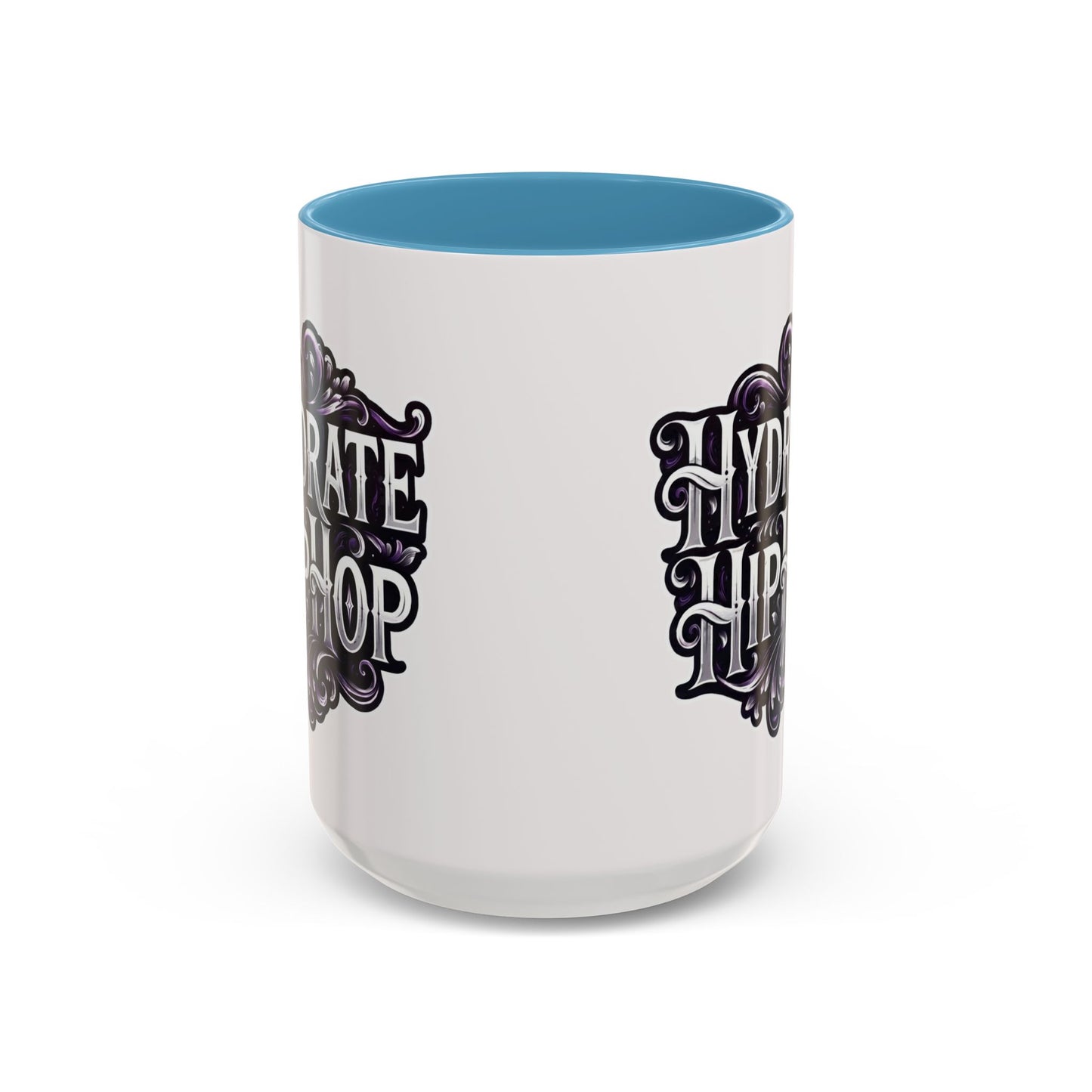 Hydrate Hip Hop Accent Coffee Mug – Retro Script Beverage Cup (11/15oz)