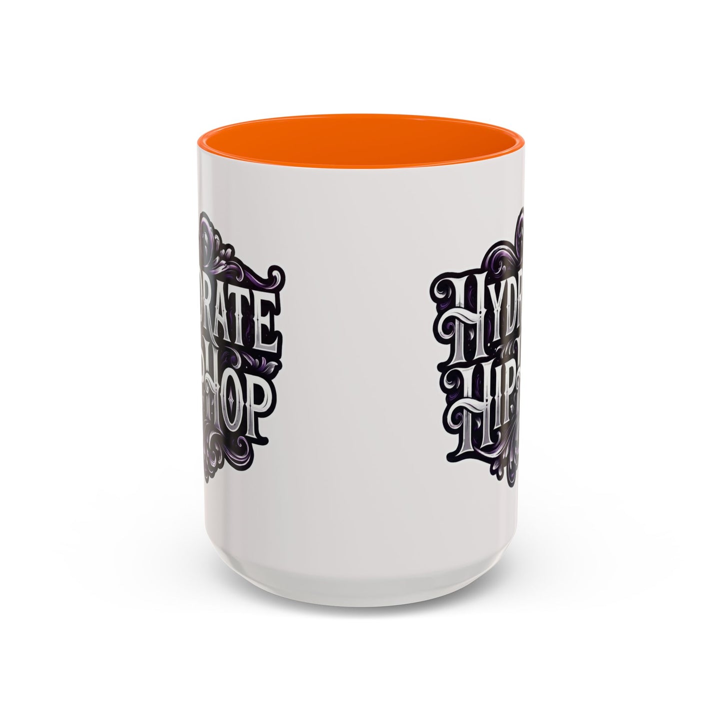 Hydrate Hip Hop Accent Coffee Mug – Retro Script Beverage Cup (11/15oz)