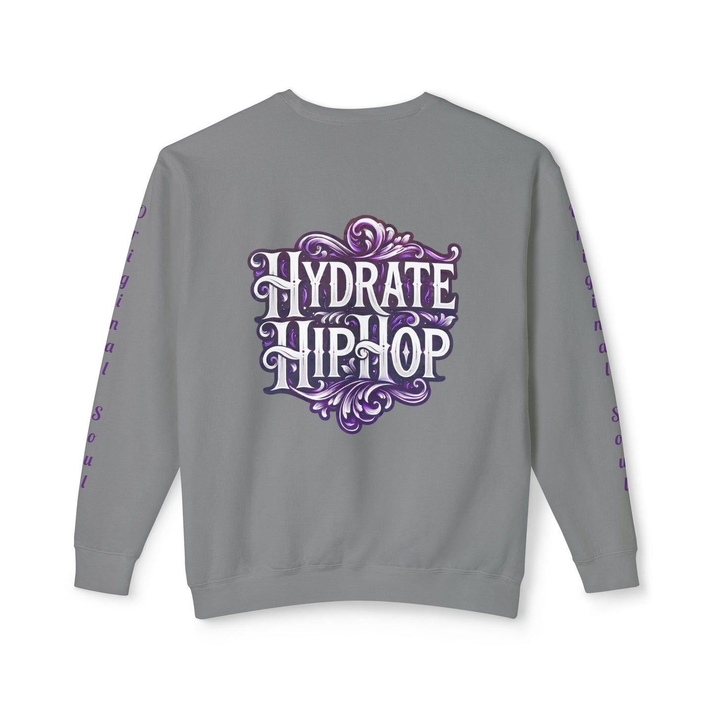 Hydrate Hip Hop Crewneck Sweatshirt — Retro Script Logo Pullover