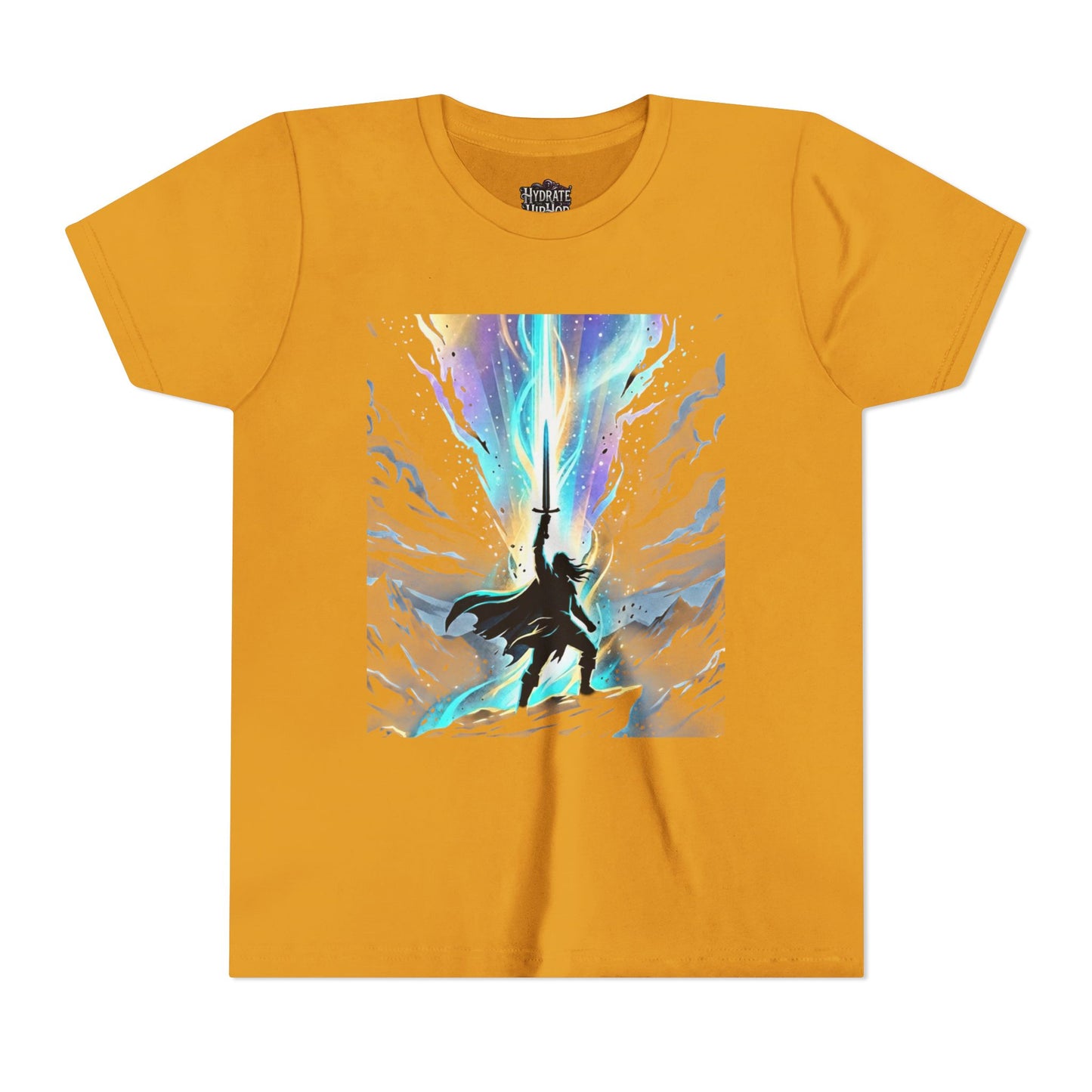 Youth Tee — Guardian of Light Fantasy Sword Graphic