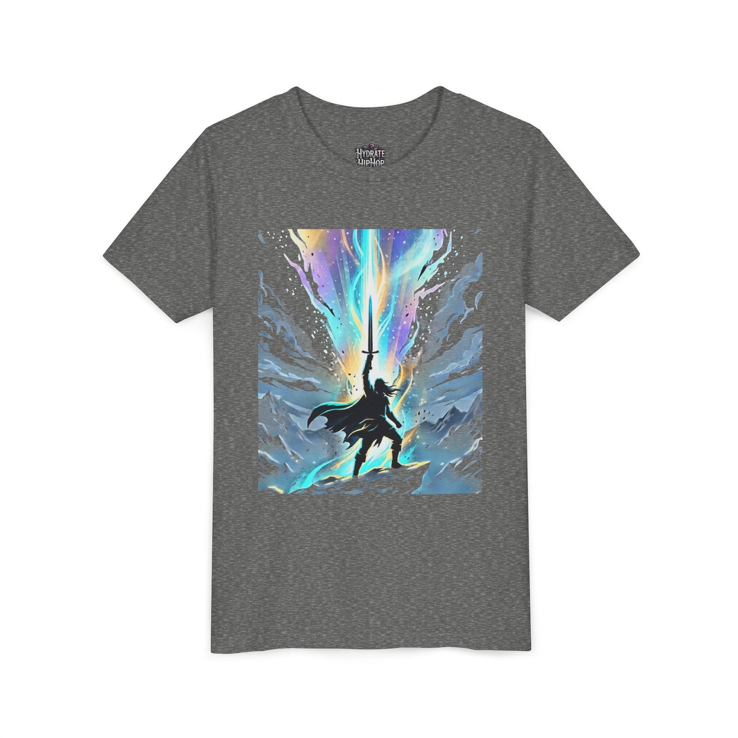 Youth Tee — Guardian of Light Fantasy Sword Graphic