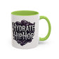 Hydrate Hip Hop Accent Coffee Mug – Retro Script Beverage Cup (11/15oz)