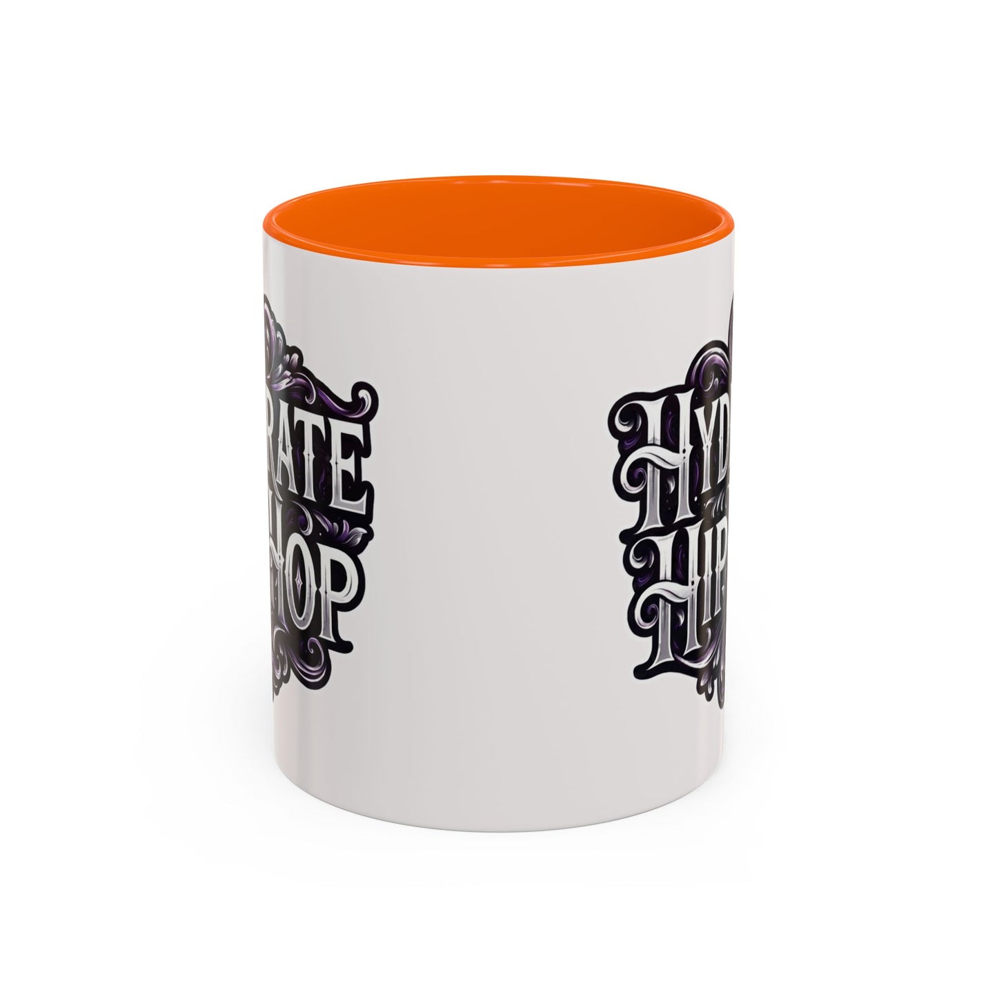 Hydrate Hip Hop Accent Coffee Mug – Retro Script Beverage Cup (11/15oz)