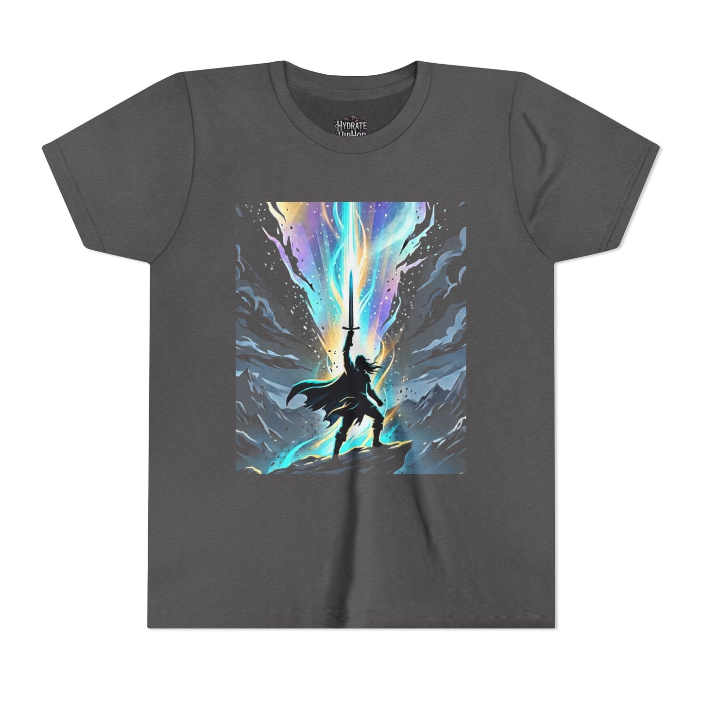 Youth Tee — Guardian of Light Fantasy Sword Graphic