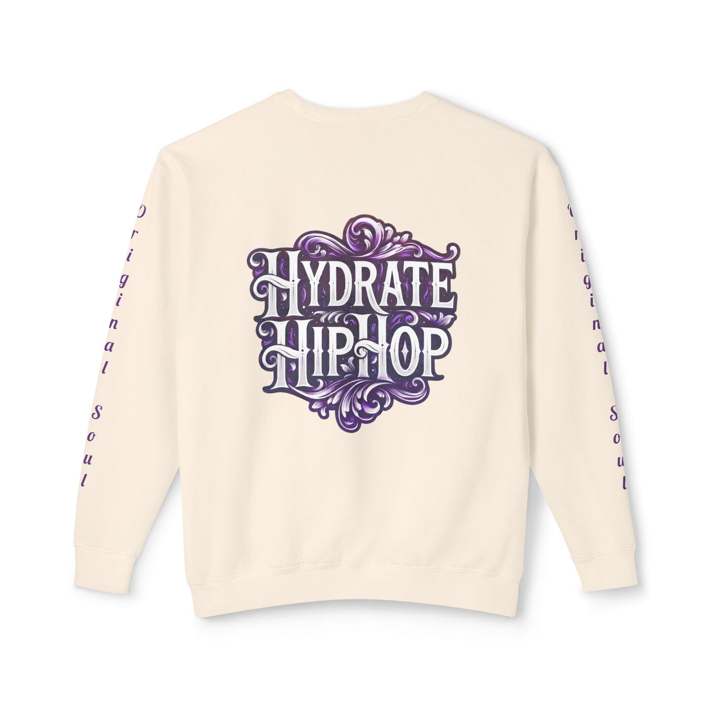 Hydrate Hip Hop Crewneck Sweatshirt — Retro Script Logo Pullover