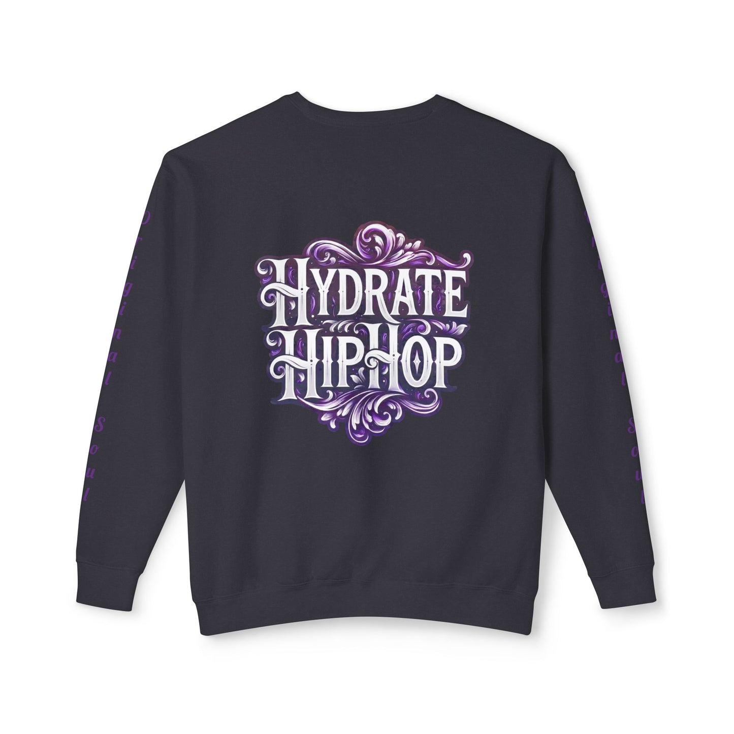 Hydrate Hip Hop Crewneck Sweatshirt — Retro Script Logo Pullover