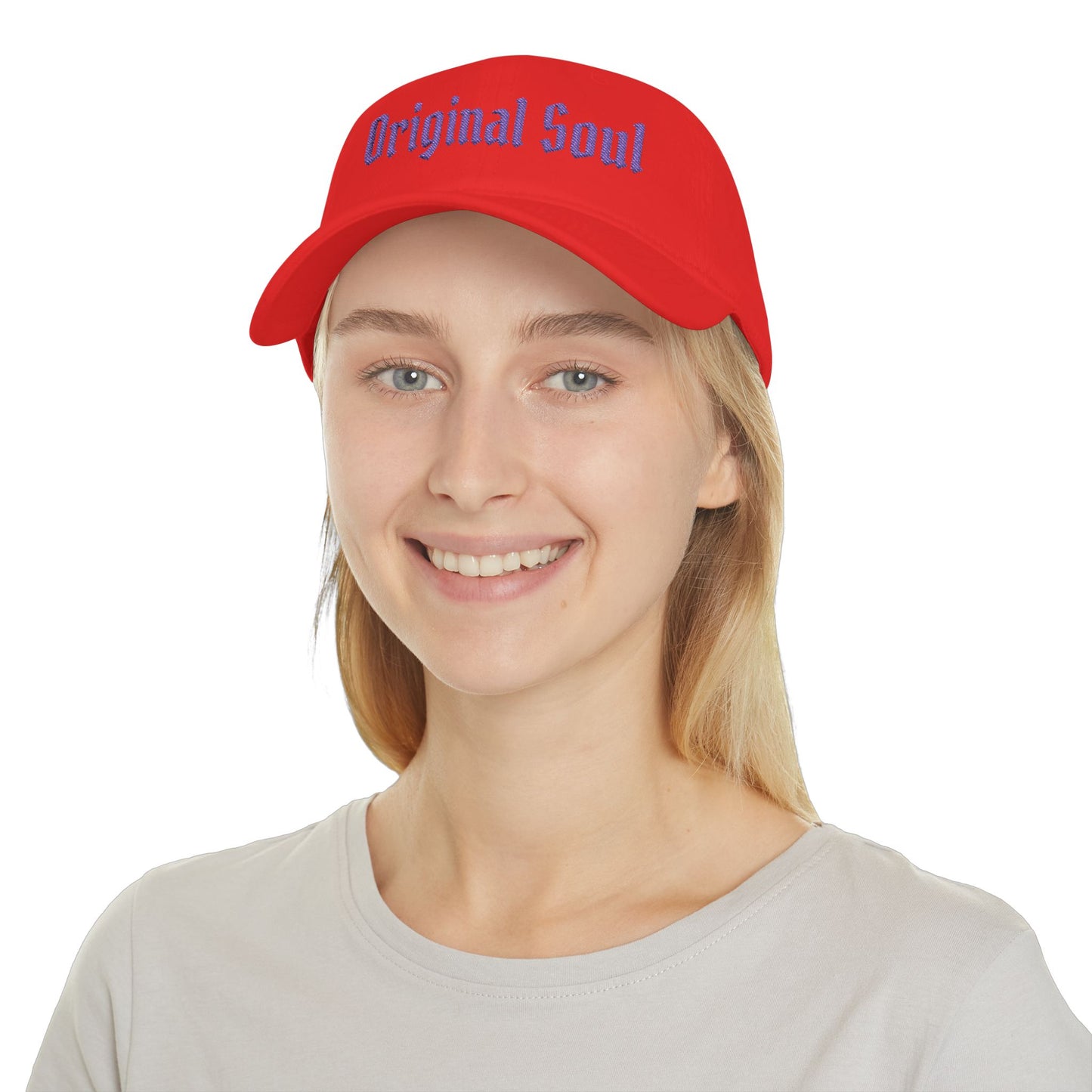 Original Soul Low Profile Baseball Cap — Retro Script Embroidered Hat