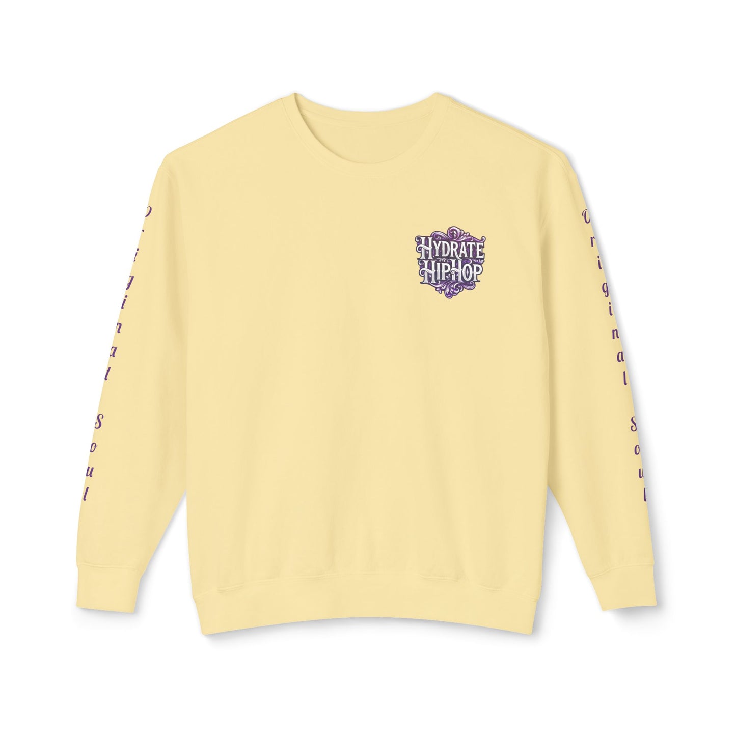 Hydrate Hip Hop Crewneck Sweatshirt — Retro Script Logo Pullover