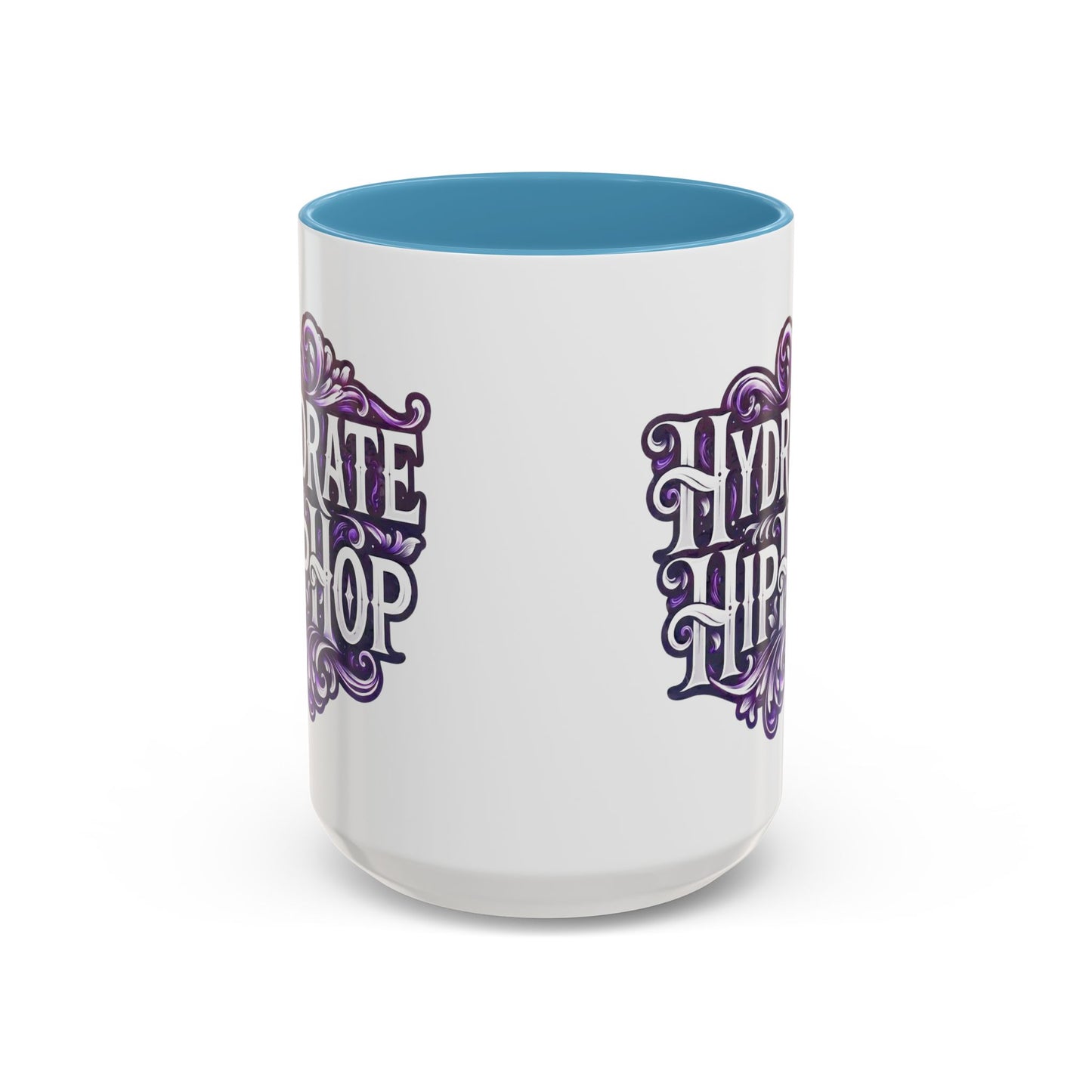 Hydrate Hip Hop Accent Coffee Mug — Purple Typography Tea & Coffee Cup (11/15oz)