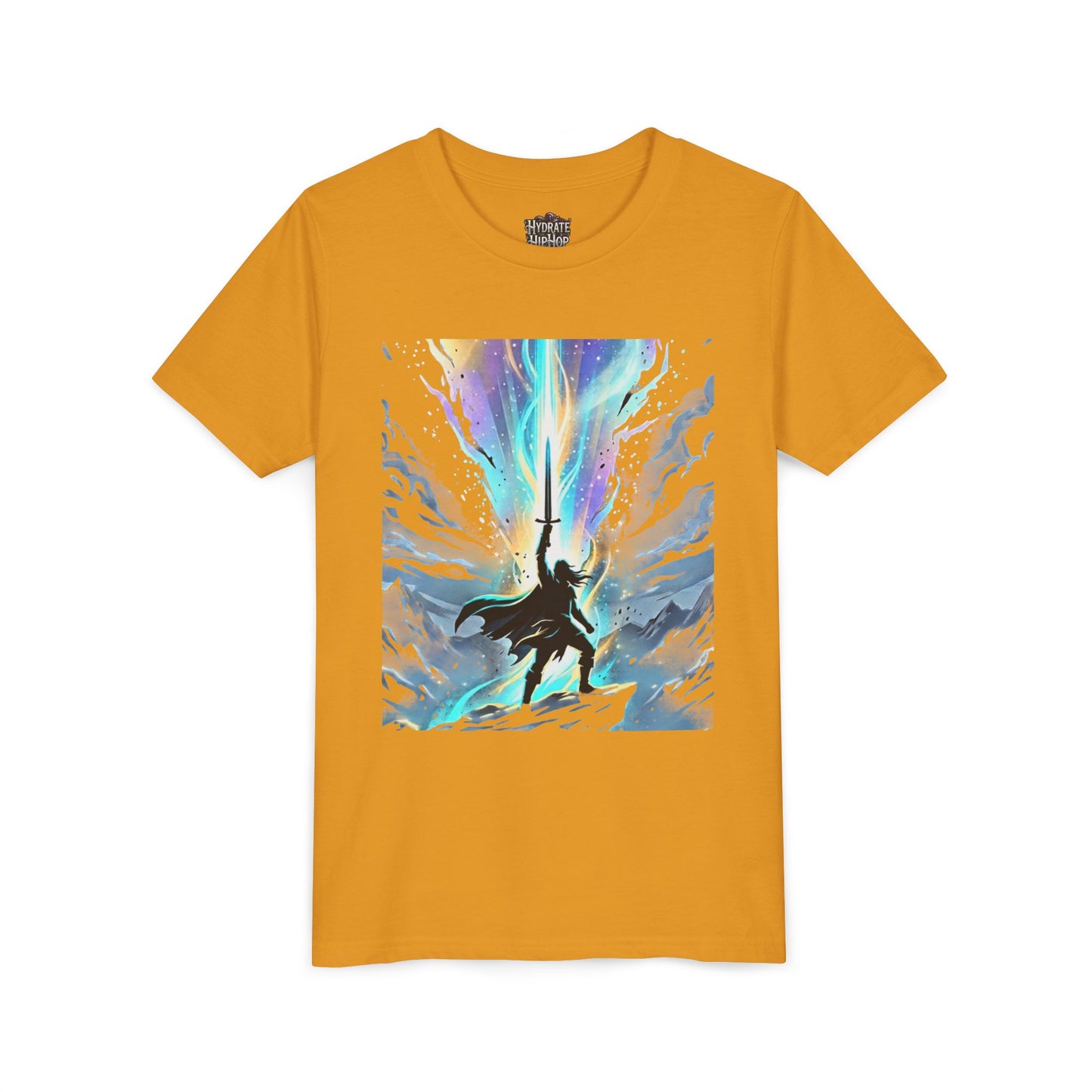 Youth Tee — Guardian of Light Fantasy Sword Graphic