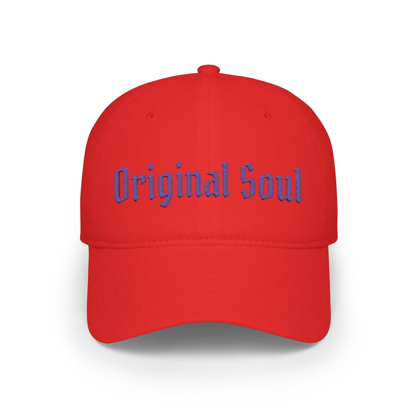 Original Soul Low Profile Baseball Cap — Retro Script Embroidered Hat