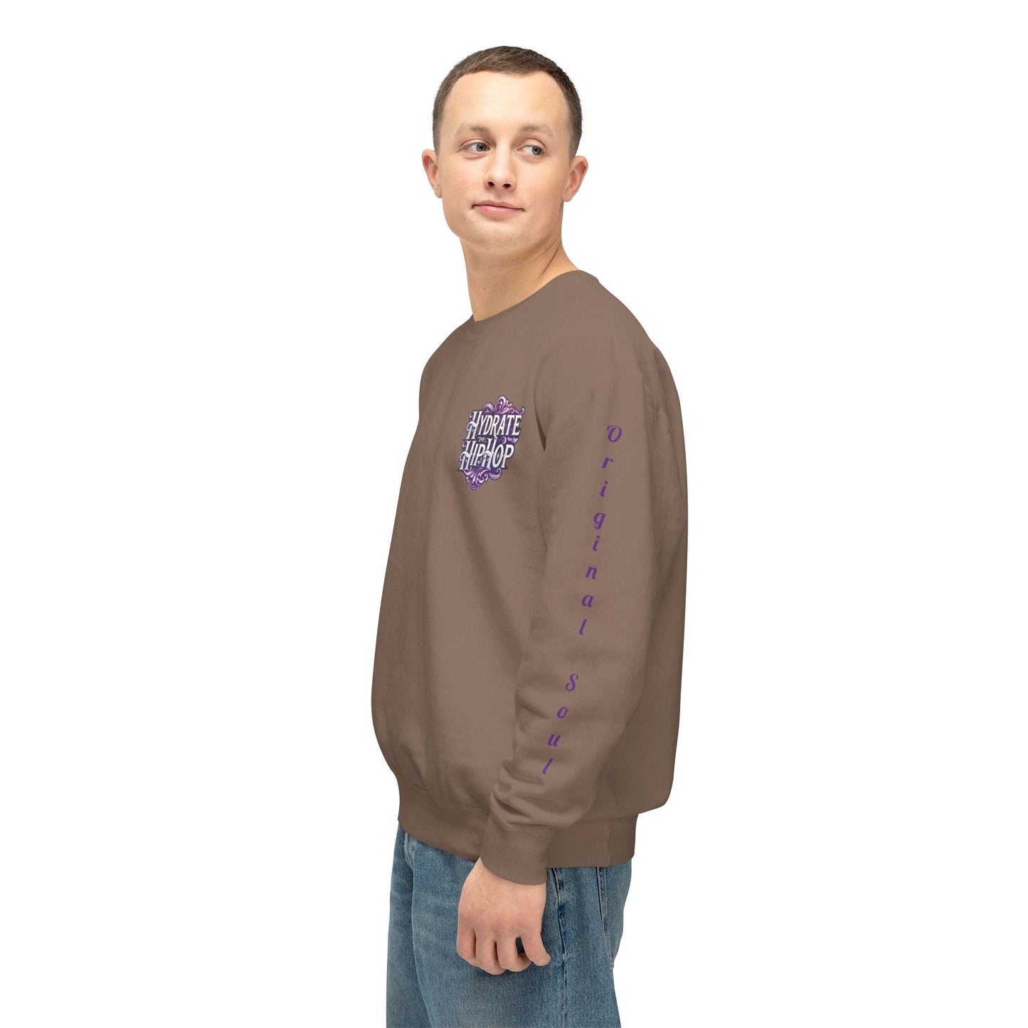 Hydrate Hip Hop Crewneck Sweatshirt — Retro Script Logo Pullover