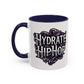 Hydrate Hip Hop Accent Coffee Mug – Retro Script Beverage Cup (11/15oz)