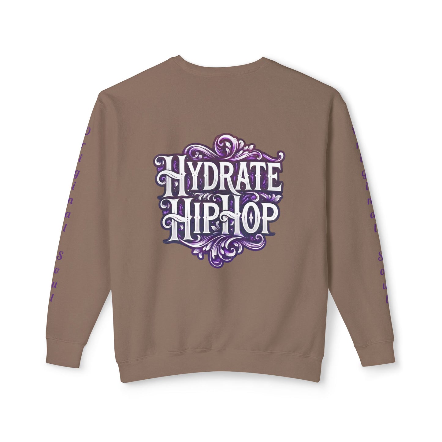 Hydrate Hip Hop Crewneck Sweatshirt — Retro Script Logo Pullover