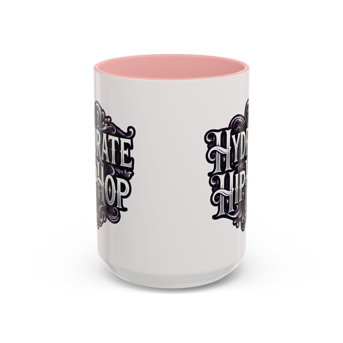 Hydrate Hip Hop Accent Coffee Mug – Retro Script Beverage Cup (11/15oz)