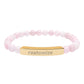 Custom Engraved Natural Stone Bar Bracelet — Personalized Stretch Beaded Bracelet