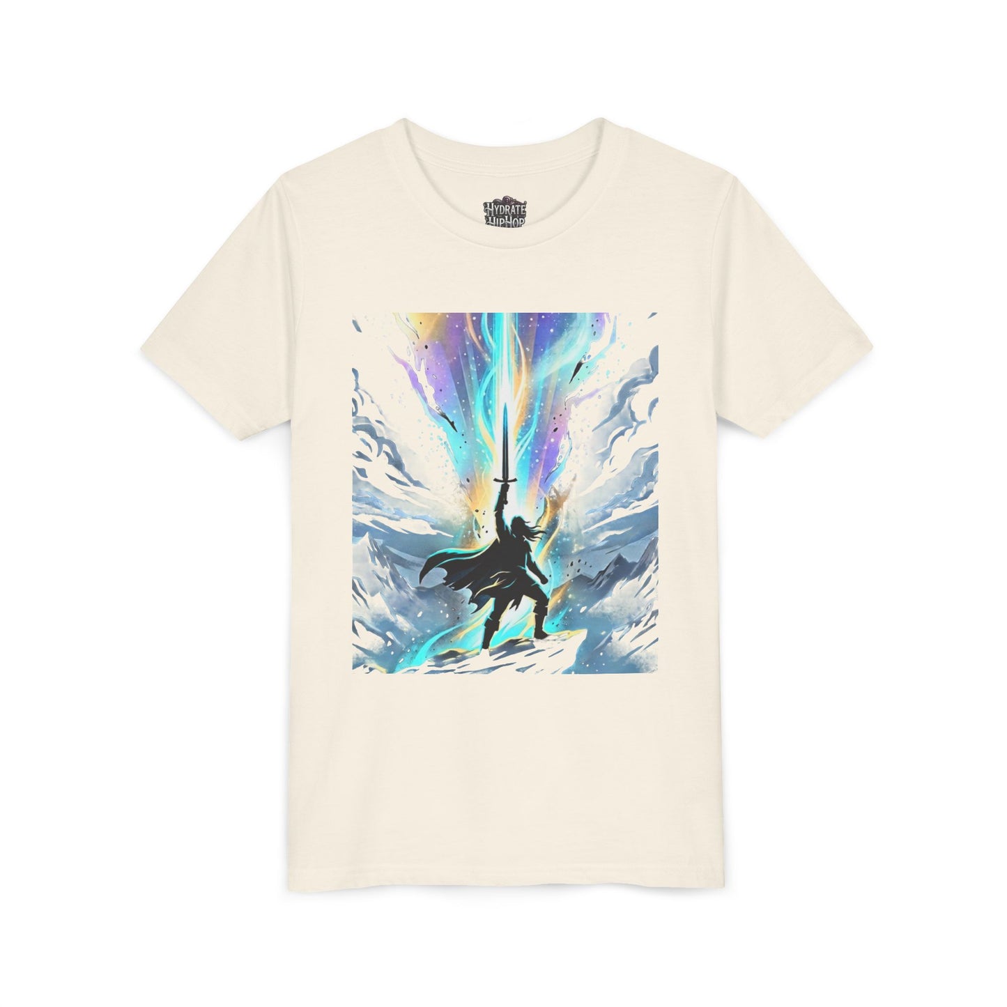 Youth Tee — Guardian of Light Fantasy Sword Graphic