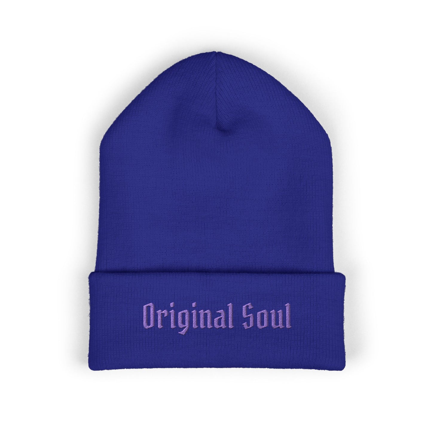 Original Soul Embroidered Beanie — Classic Cuffed Knit Hat