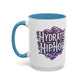 Hydrate Hip Hop Accent Coffee Mug — Purple Typography Tea & Coffee Cup (11/15oz)