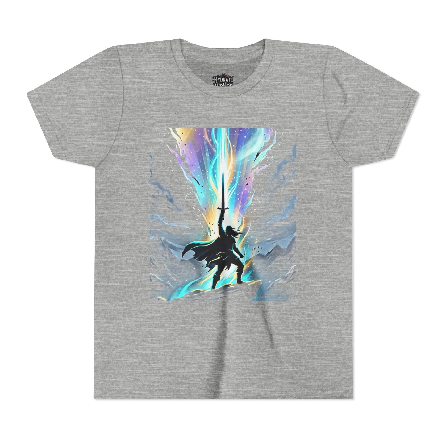 Youth Tee — Guardian of Light Fantasy Sword Graphic