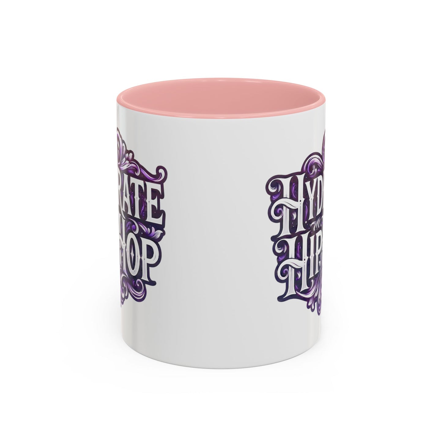 Hydrate Hip Hop Accent Coffee Mug — Purple Typography Tea & Coffee Cup (11/15oz)