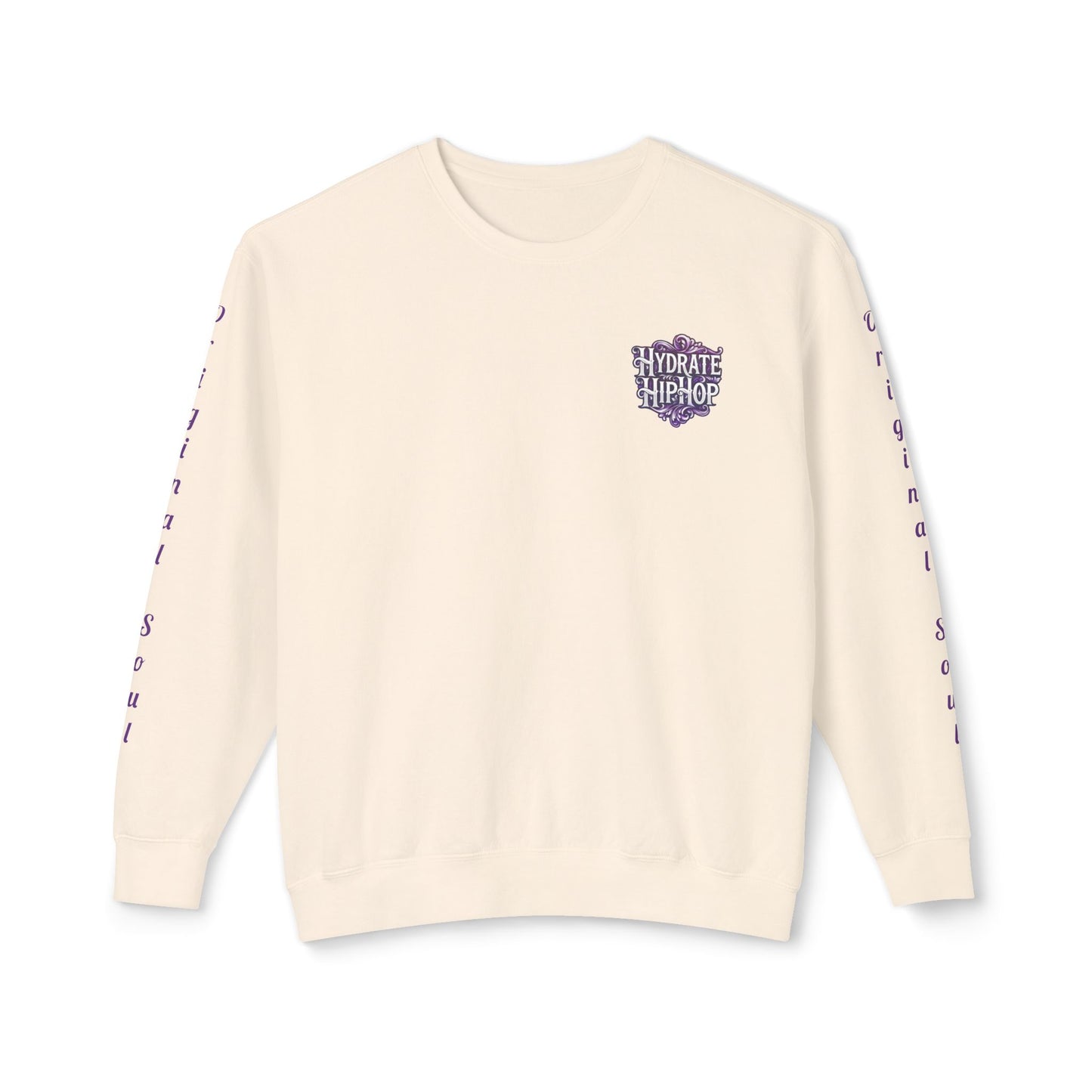 Hydrate Hip Hop Crewneck Sweatshirt — Retro Script Logo Pullover