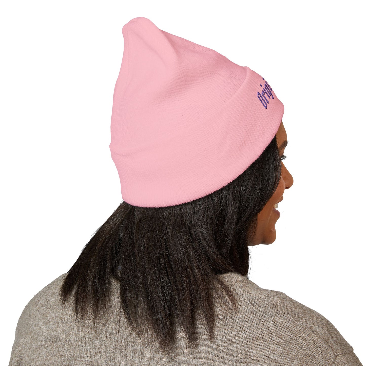 Original Soul Embroidered Beanie — Classic Cuffed Knit Hat
