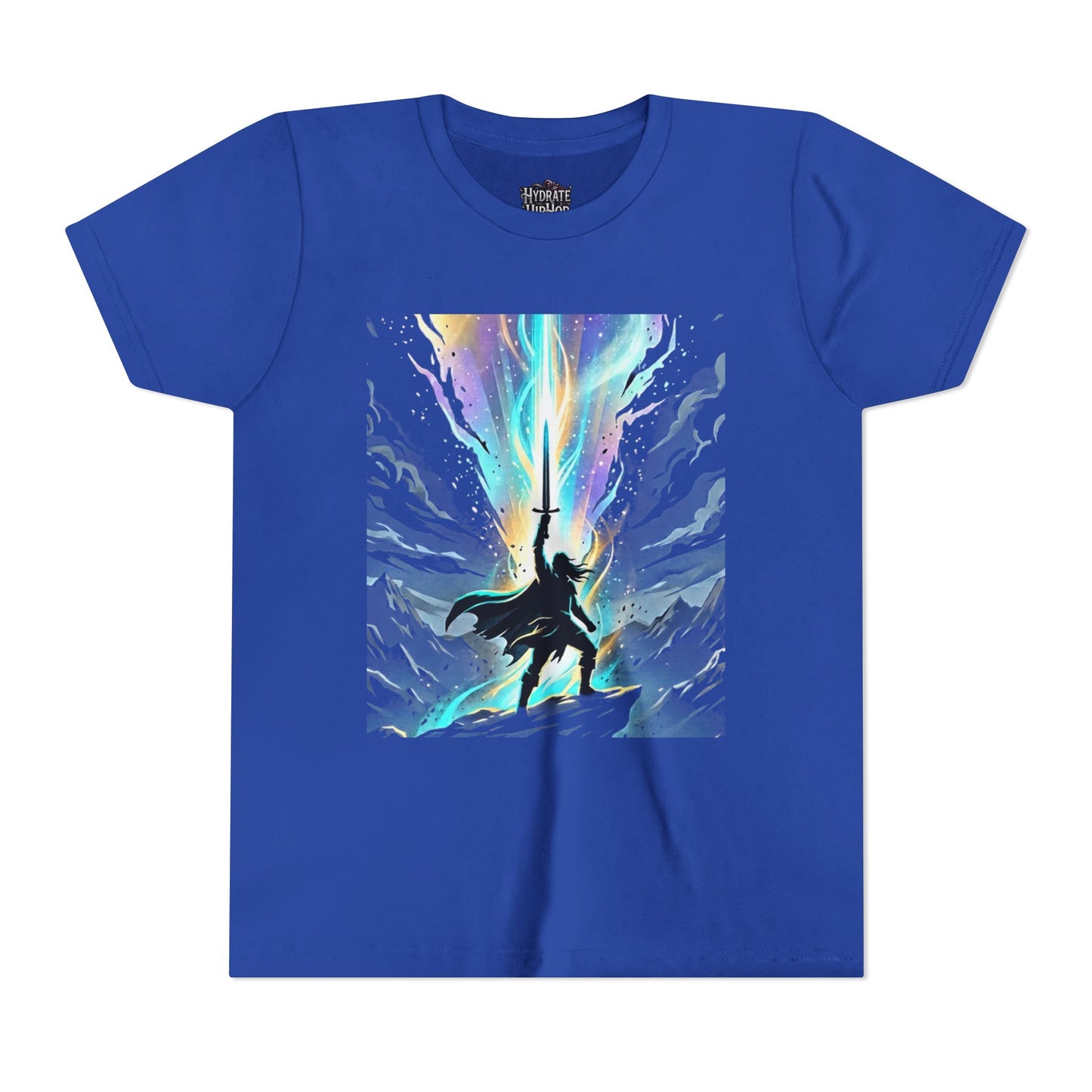 Youth Tee — Guardian of Light Fantasy Sword Graphic