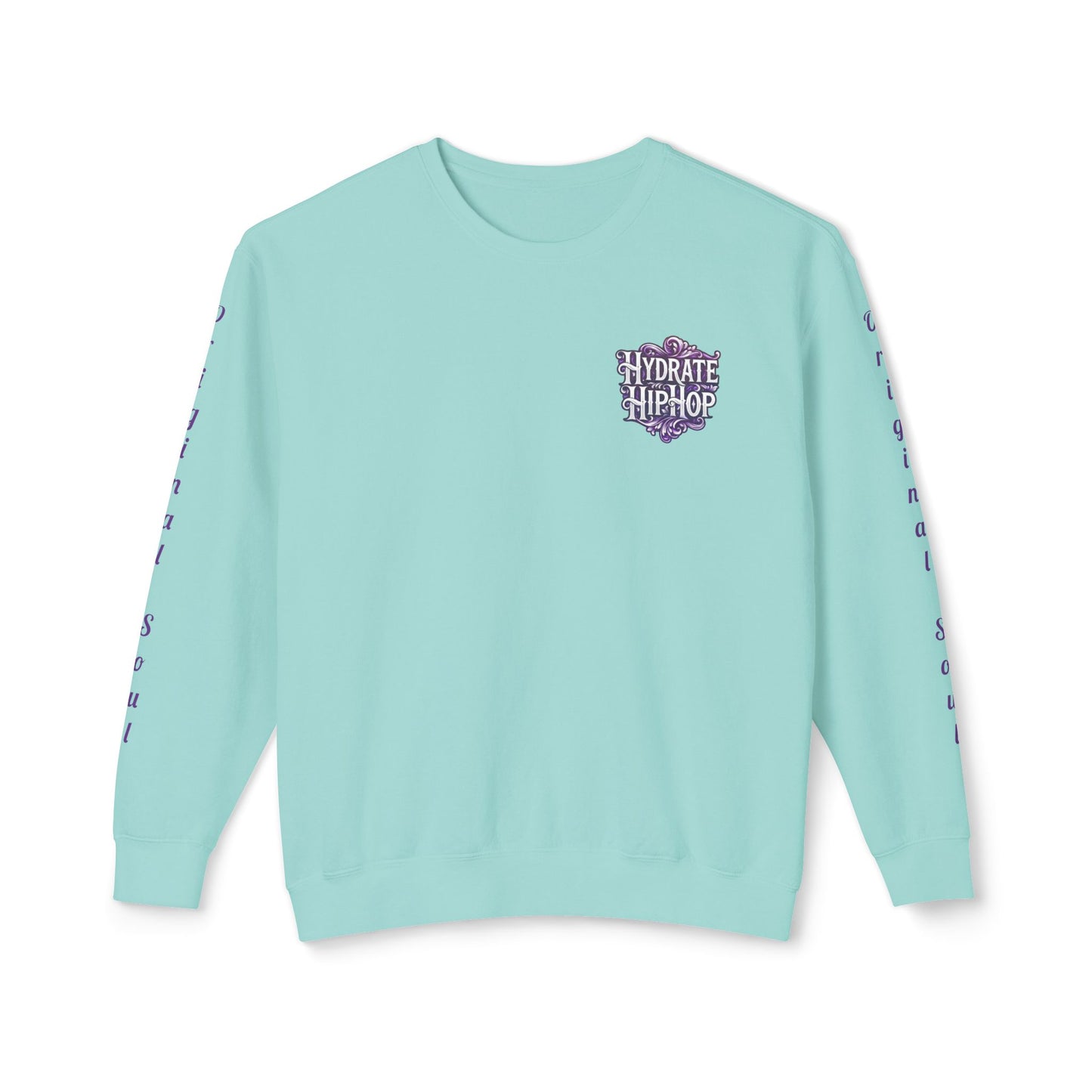 Hydrate Hip Hop Crewneck Sweatshirt — Retro Script Logo Pullover
