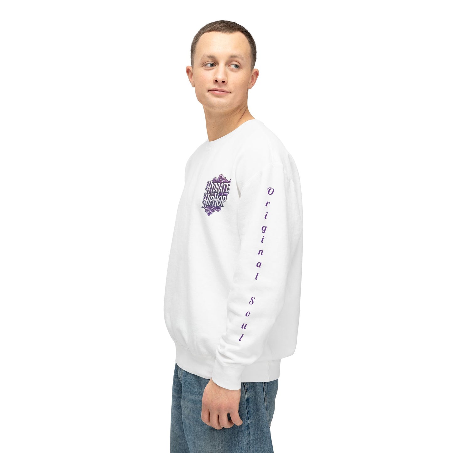 Hydrate Hip Hop Crewneck Sweatshirt — Retro Script Logo Pullover