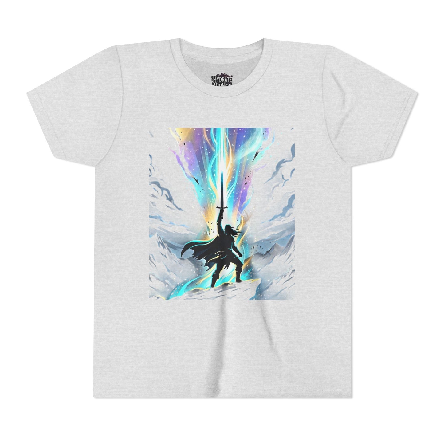 Youth Tee — Guardian of Light Fantasy Sword Graphic