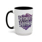 Hydrate Hip Hop Accent Coffee Mug — Purple Typography Tea & Coffee Cup (11/15oz)