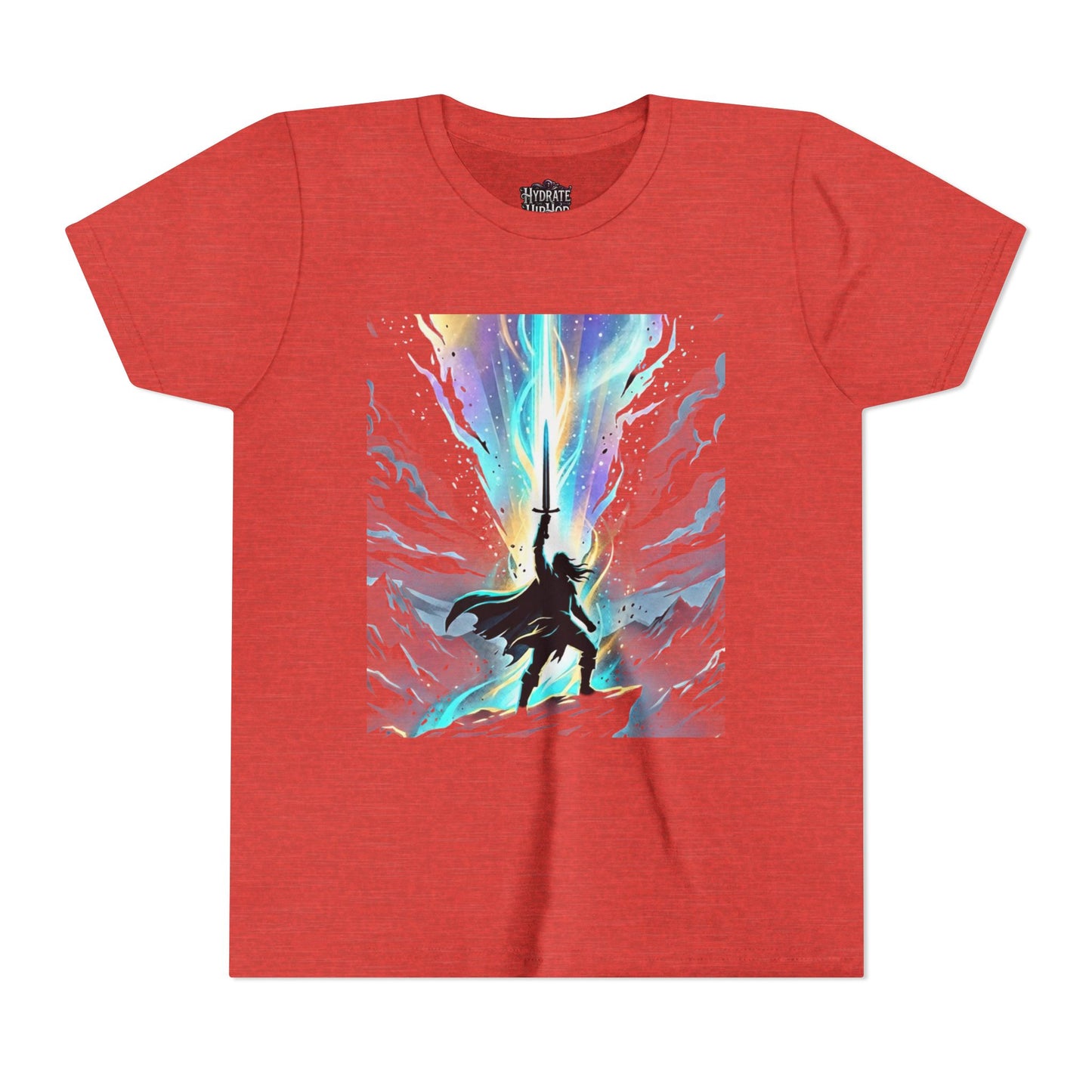 Youth Tee — Guardian of Light Fantasy Sword Graphic