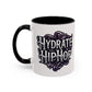 Hydrate Hip Hop Accent Coffee Mug – Retro Script Beverage Cup (11/15oz)