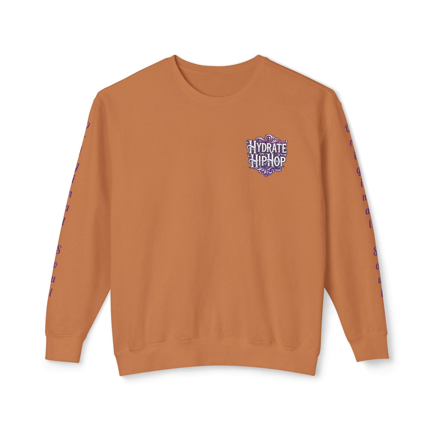 Hydrate Hip Hop Crewneck Sweatshirt — Retro Script Logo Pullover