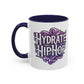 Hydrate Hip Hop Accent Coffee Mug — Purple Typography Tea & Coffee Cup (11/15oz)