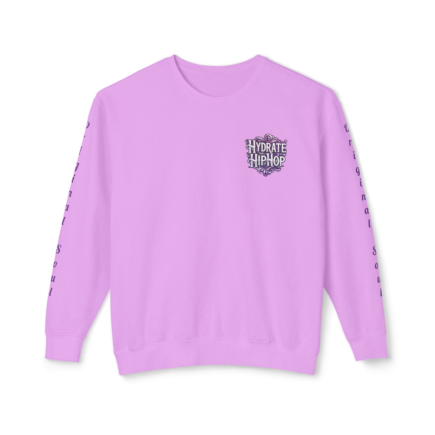 Hydrate Hip Hop Crewneck Sweatshirt — Retro Script Logo Pullover