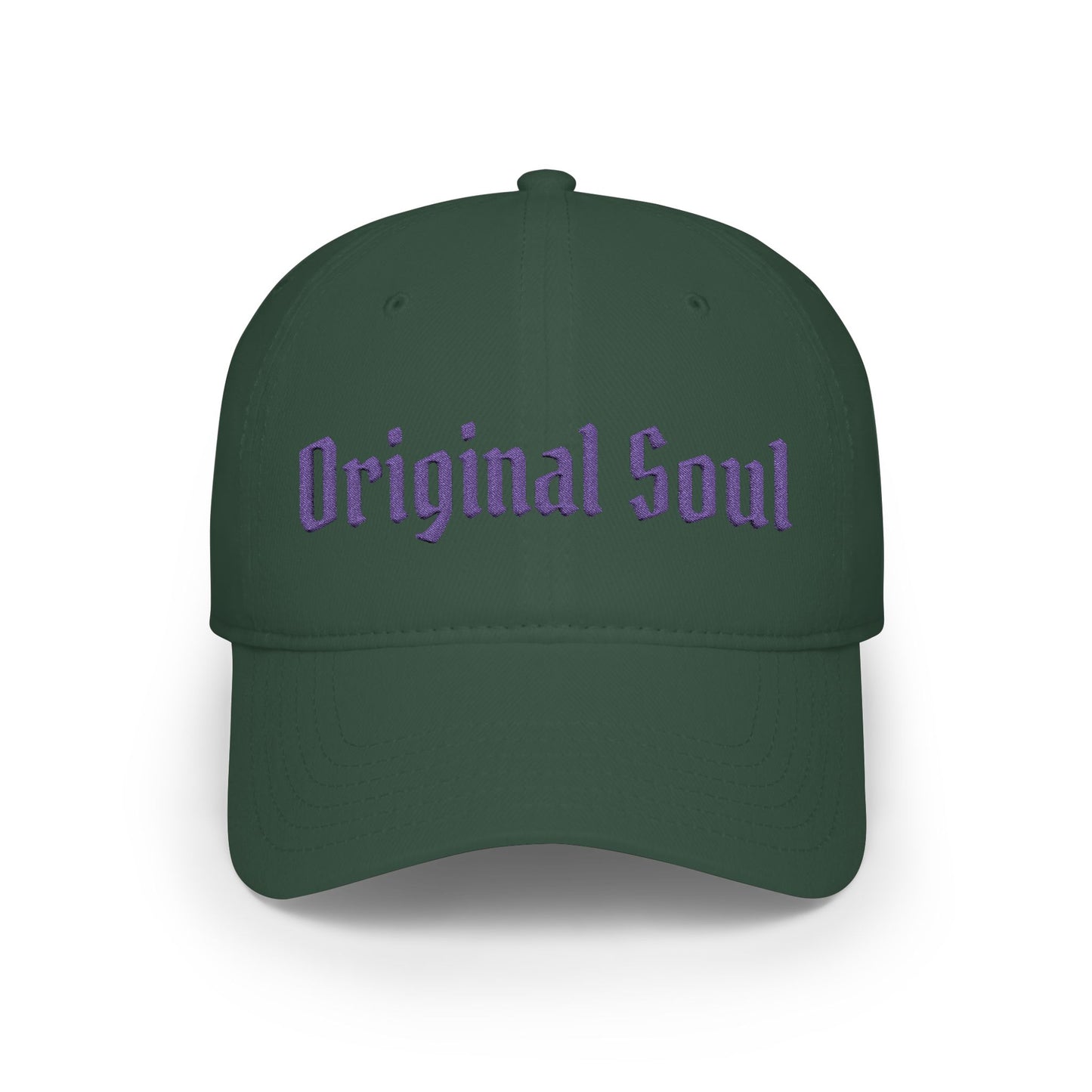 Original Soul Low Profile Baseball Cap — Retro Script Embroidered Hat